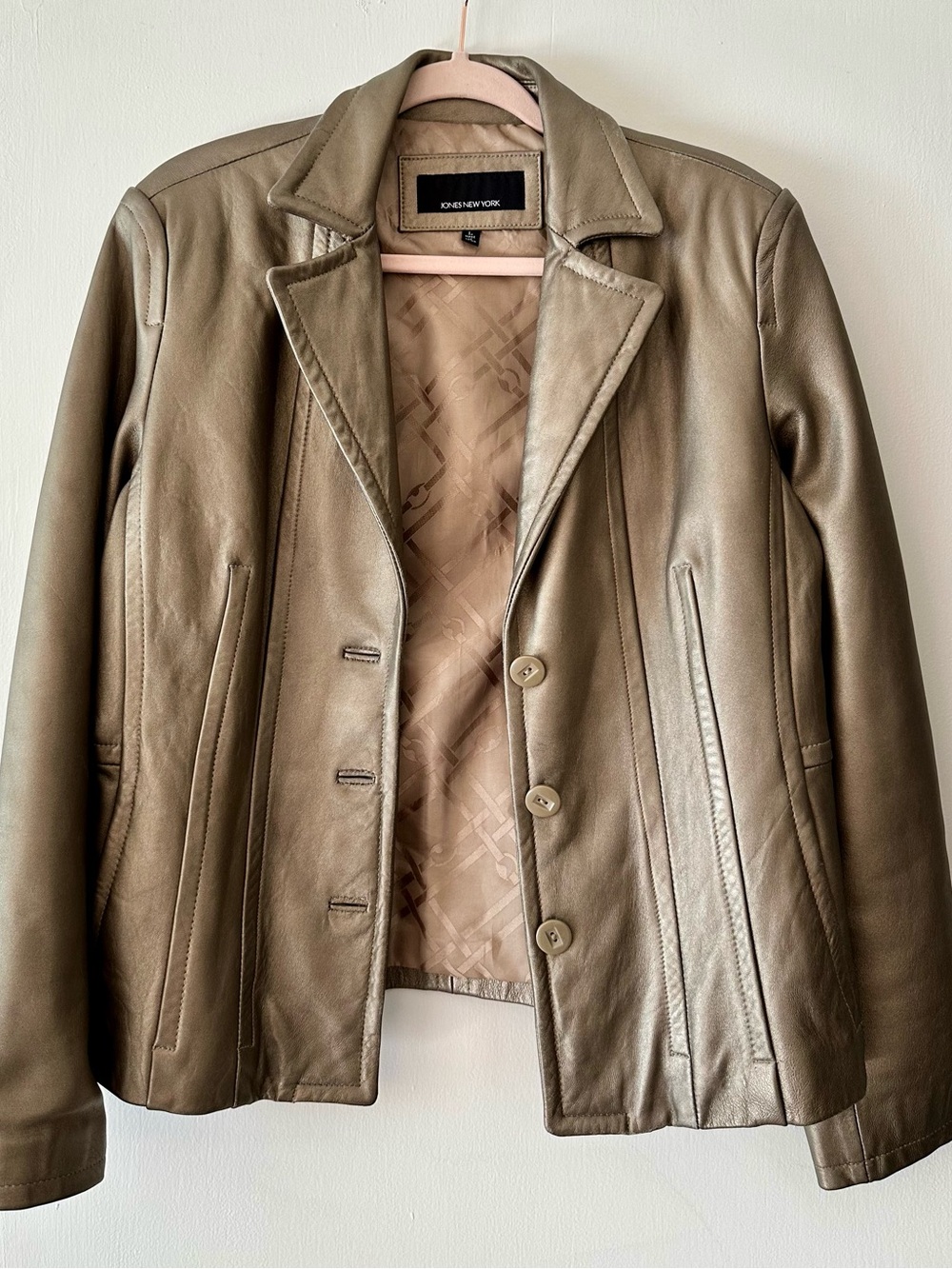 Vintage Jones New York Y2K Metallic Bronze Blazer Jacket